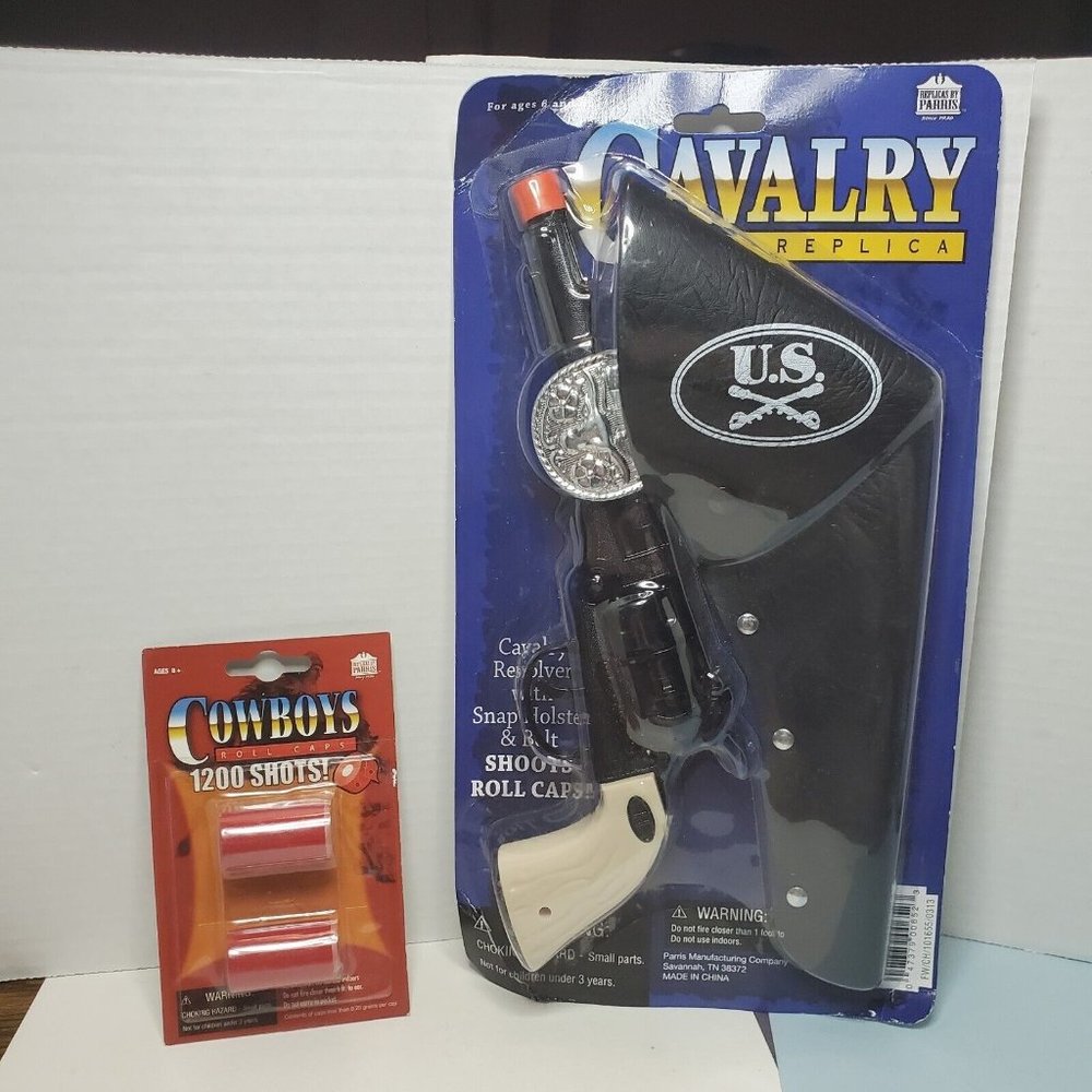 Replicas By Parris Cowboys Replica Roll Caps US Cavalry Gun Toy Holster Die Cast